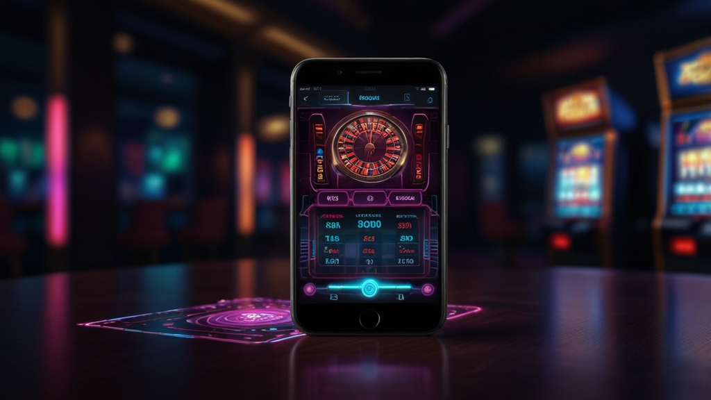 Smartphone displaying a casino app dashboard with security controls